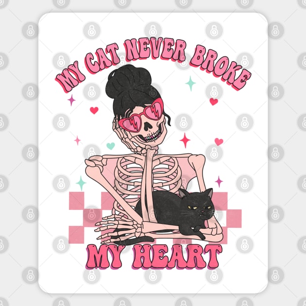 My Cat Never Broke My Heart Valentine's Day Magnet by ThriceCursedPod